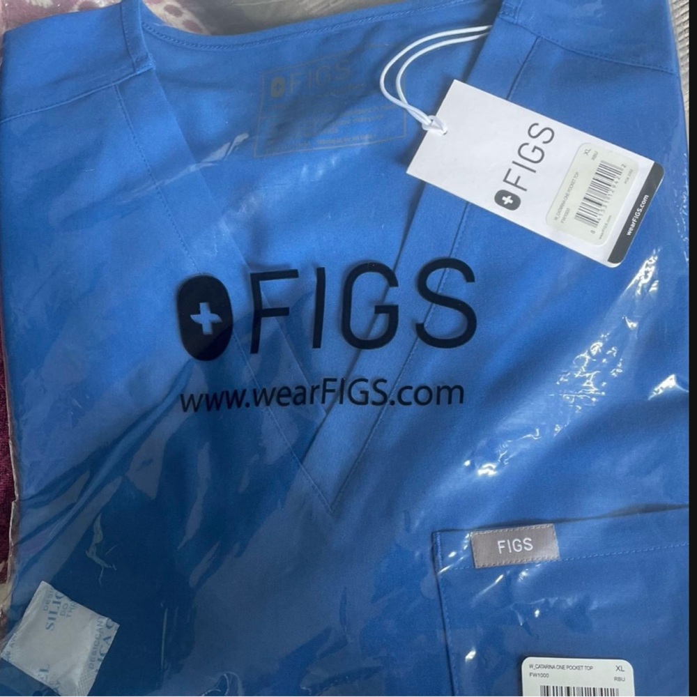 Figs, Women X-Large Scrub Top ONLY, BRAND NEW, Royal Blue